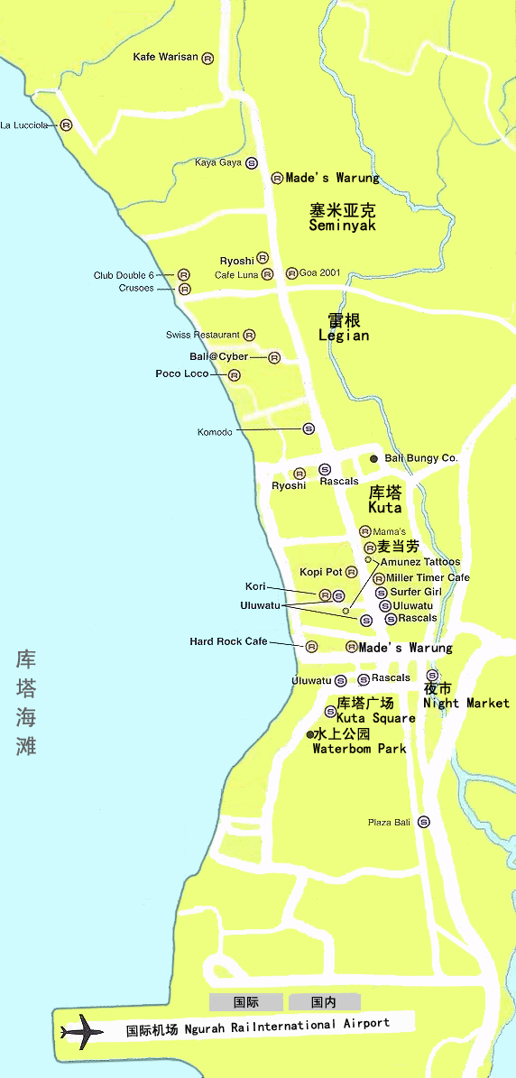 巴厘岛旅游地图