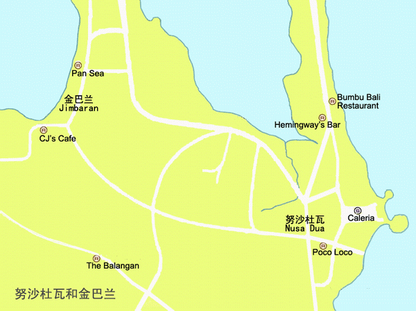 巴厘岛旅游地图