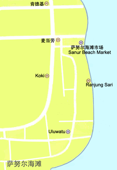 巴厘岛旅游地图